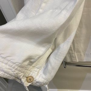 Banana Republic White Linen Trouser Pant